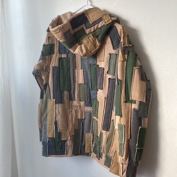 Atypic hoodie tan /grey /green - Picture 3 of 5